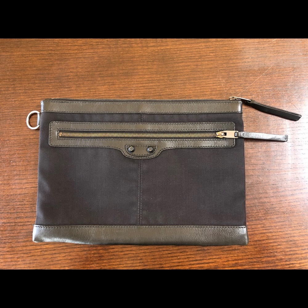 Balenciaga motorcycle clutch